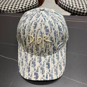 Dior Men’s Blue and Gold Cap